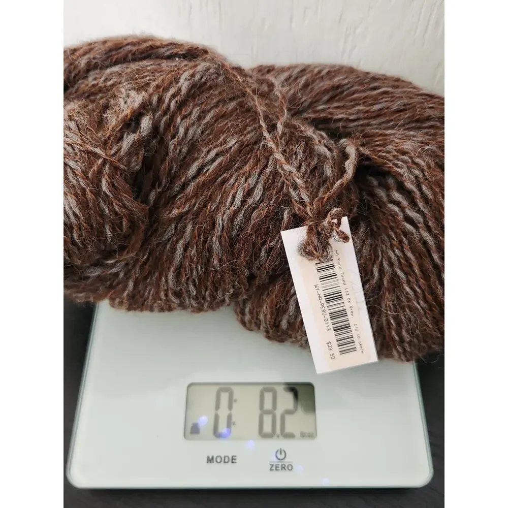 Robin Turner Peruvian Tweed Yarn Lot Alpaca DK Brown Blue Ridge 600 Yds Skeins